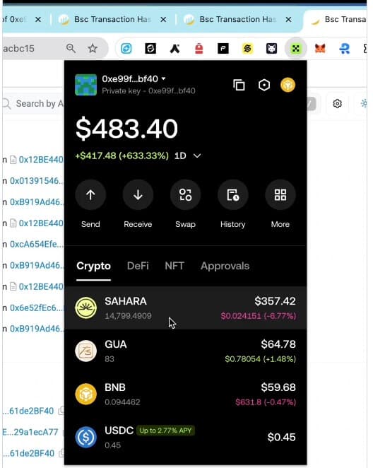 Wallet rescue case: $SAHARA — Claim 6 đợt airdrop Sahara cho hơn 70 ví bằng kỹ thuật gom nhiều ví trong 1 transaction.